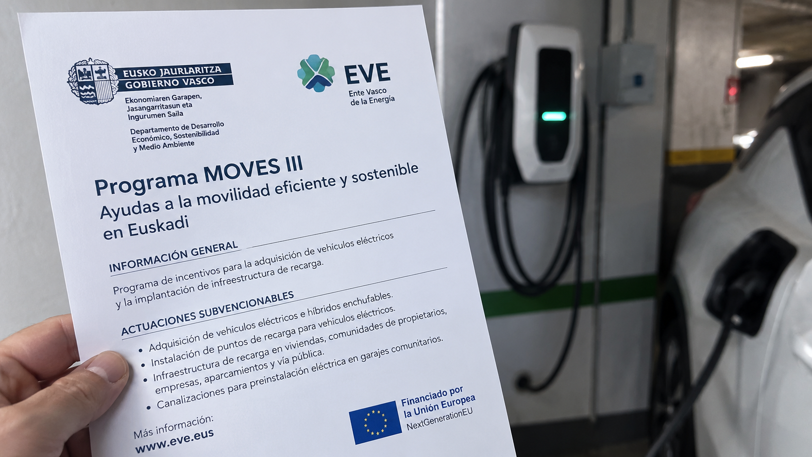 Ayudas y subvenciones para instalación de cargador de coche eléctrico en País Vasco